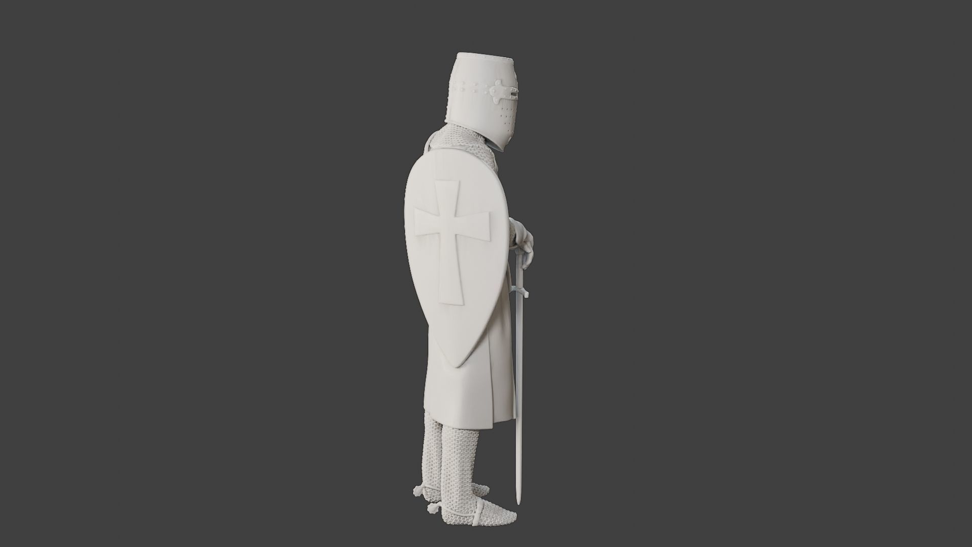 Knight Templar Stand T1 3D print model_31