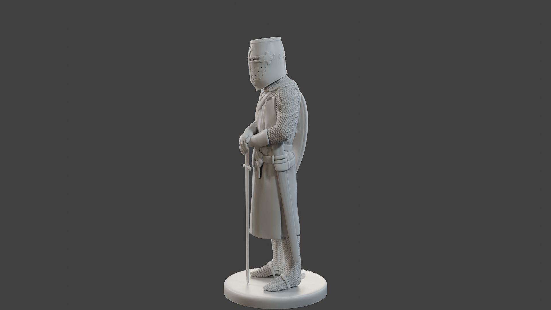 Knight Templar Stand T1 3D print model_3