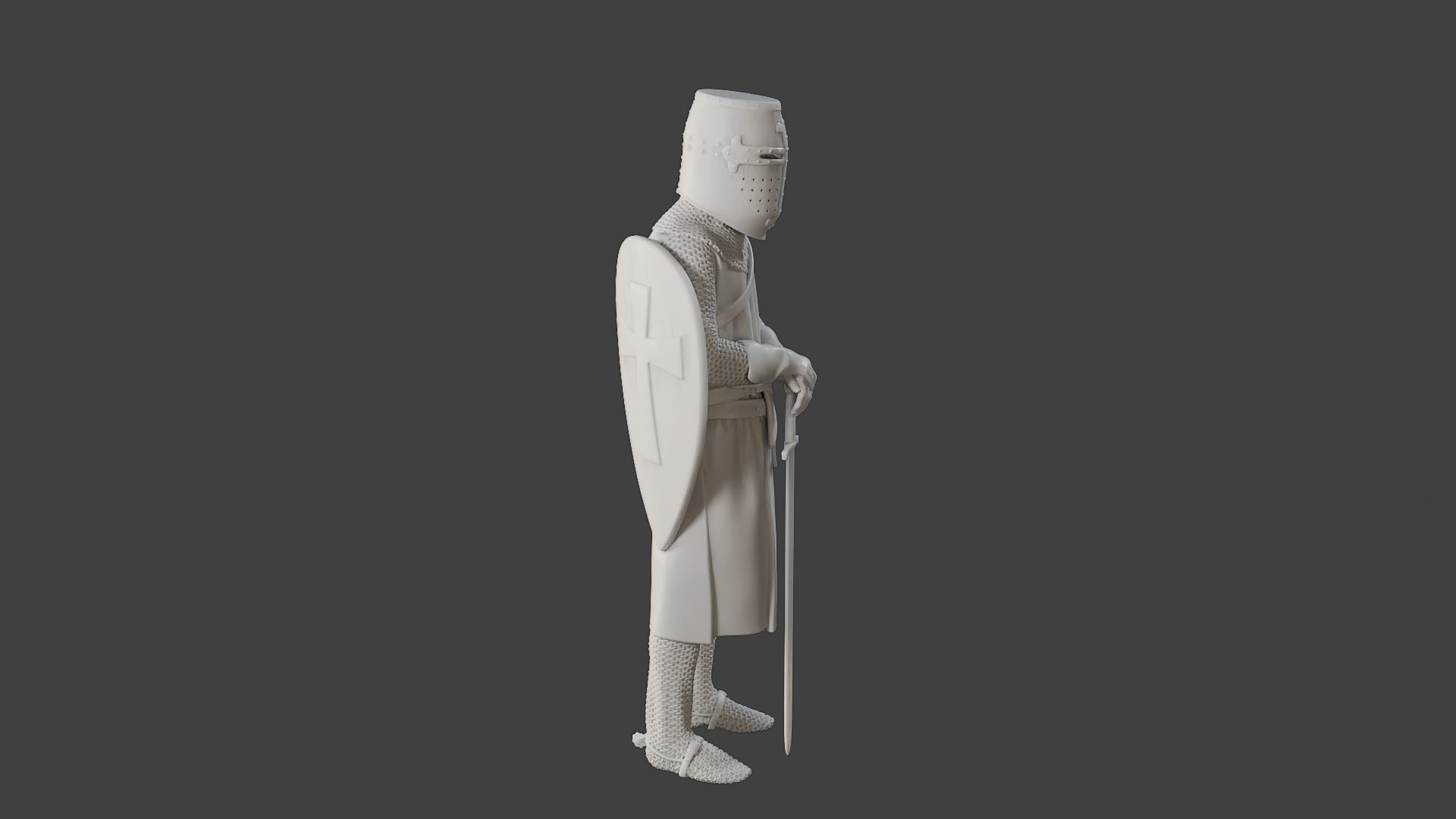 Knight Templar Stand T1 3D print model_30