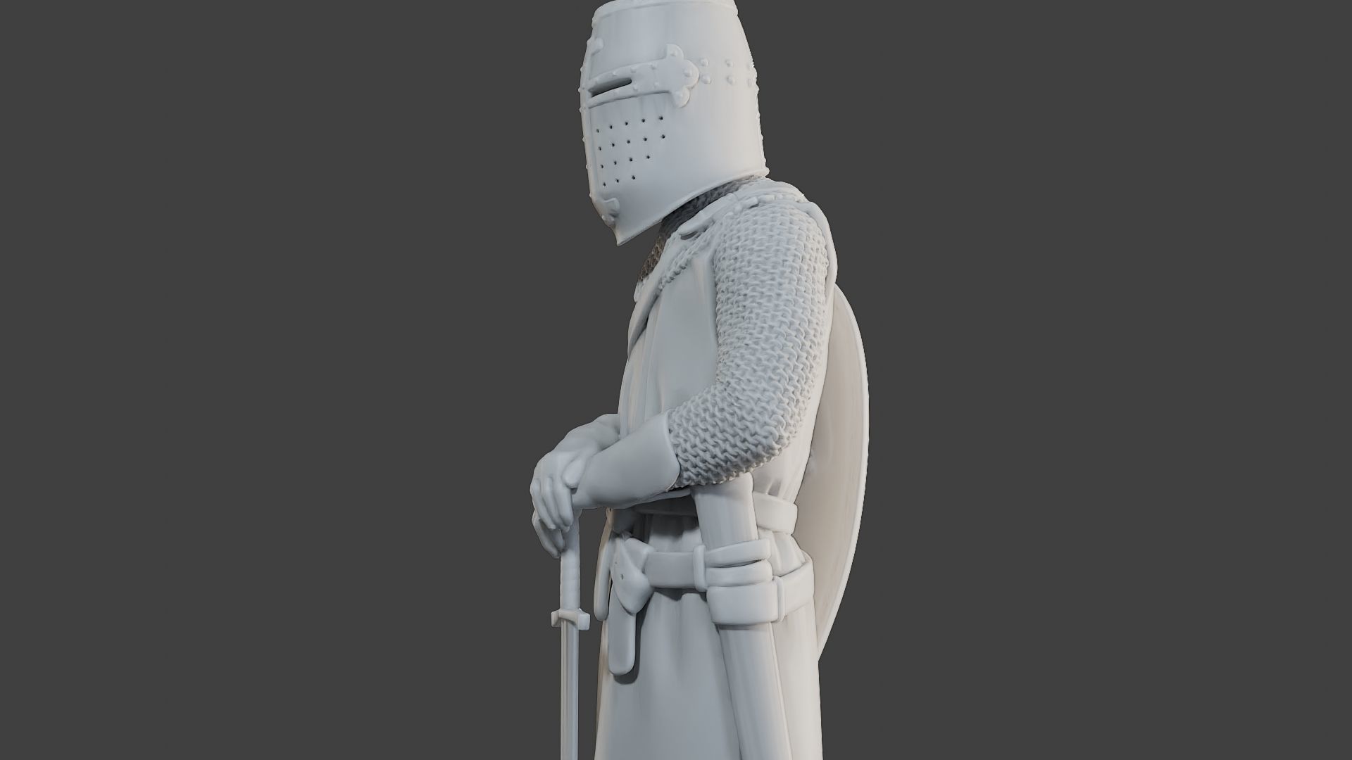 Knight Templar Stand T1 3D print model_17