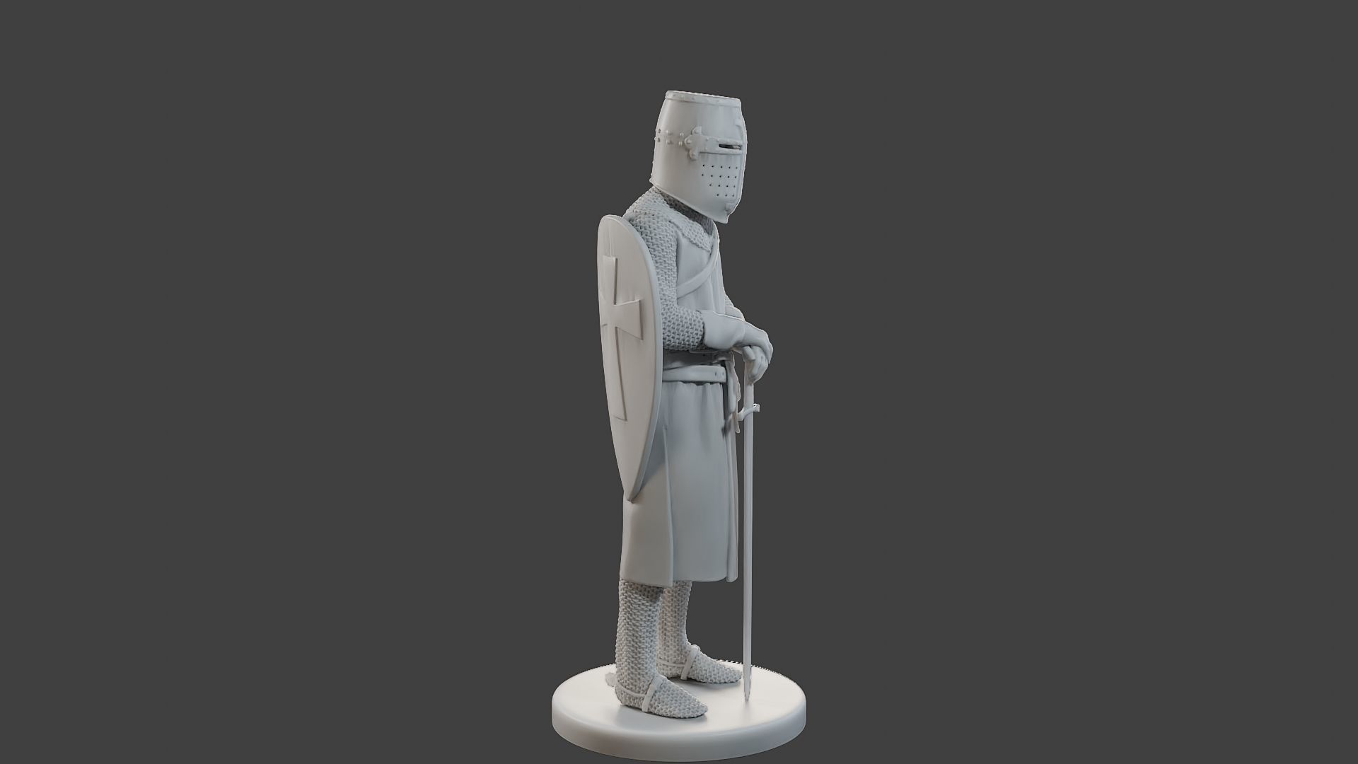 Knight Templar Stand T1 3D print model_9