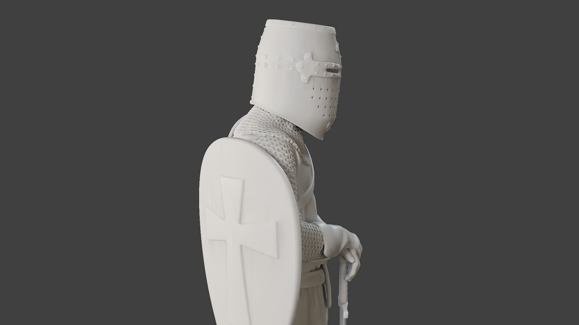 Knight Templar Stand T1 3D print model_20