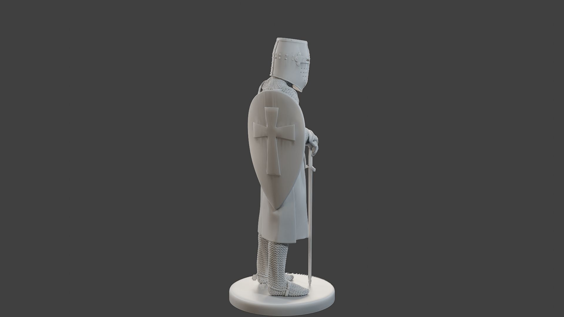 Knight Templar Stand T1 3D print model_8