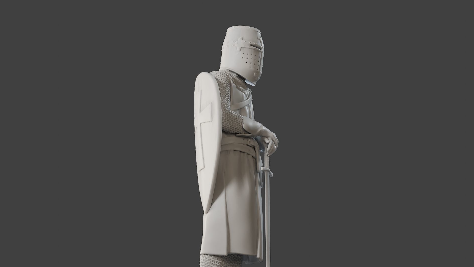 Knight Templar Stand T1 3D print model_29