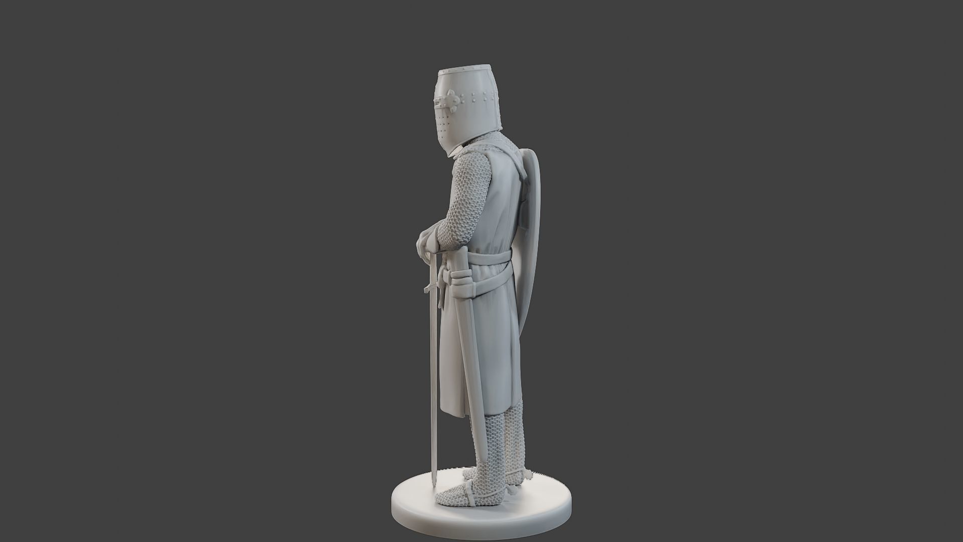 Knight Templar Stand T1 3D print model_4