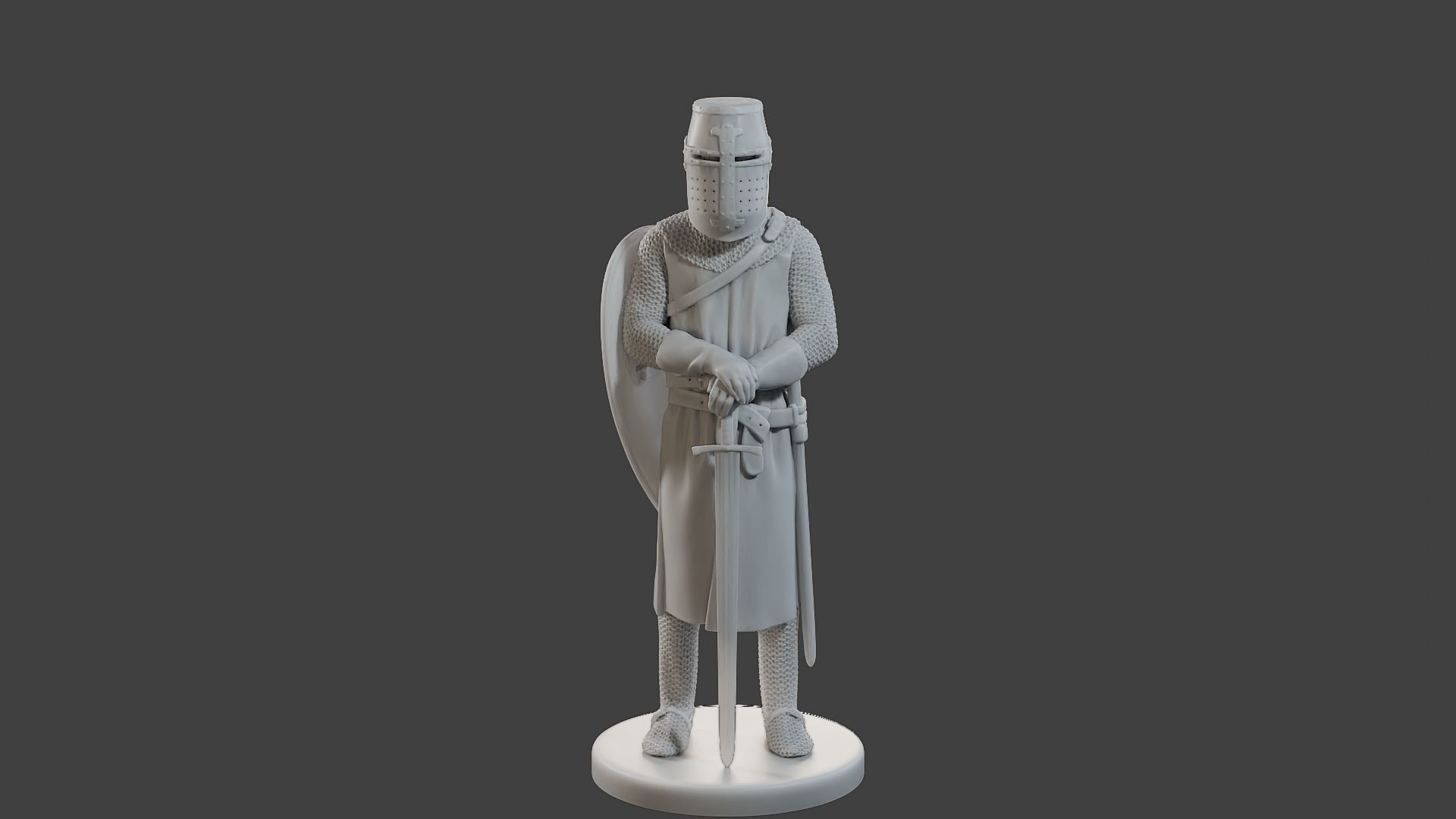 Knight Templar Stand T1 3D print model_11
