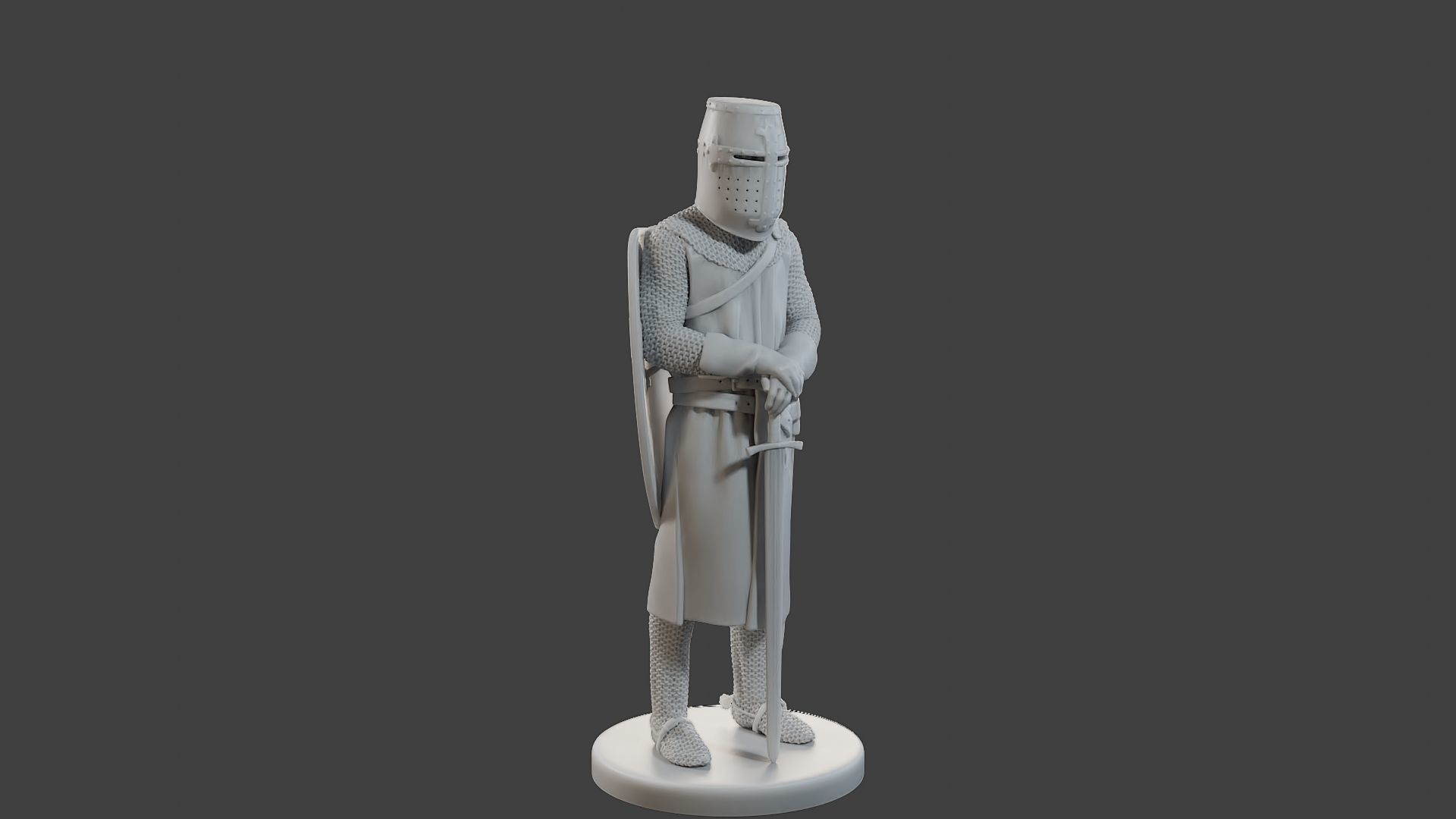 Knight Templar Stand T1 3D print model_10