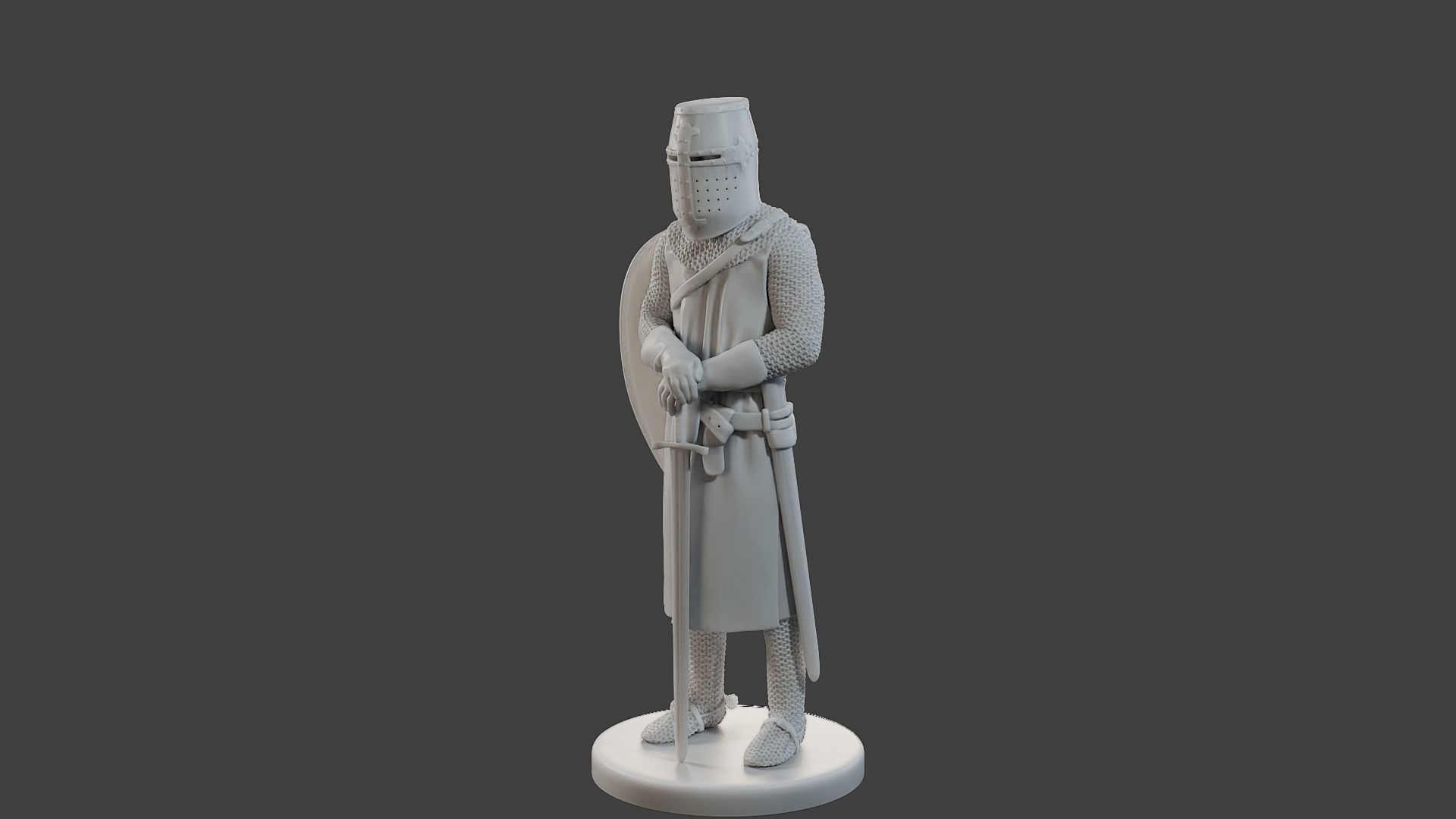 Knight Templar Stand T1 3D print model_2
