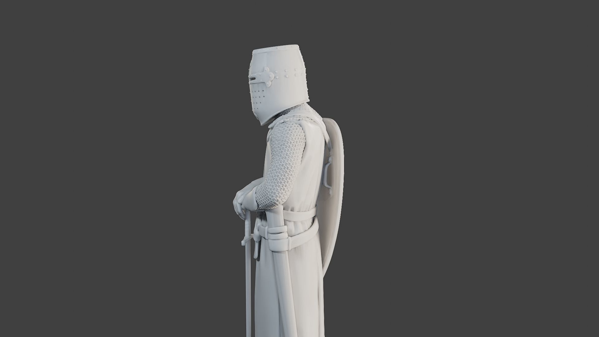 Knight Templar Stand T1 3D print model_26