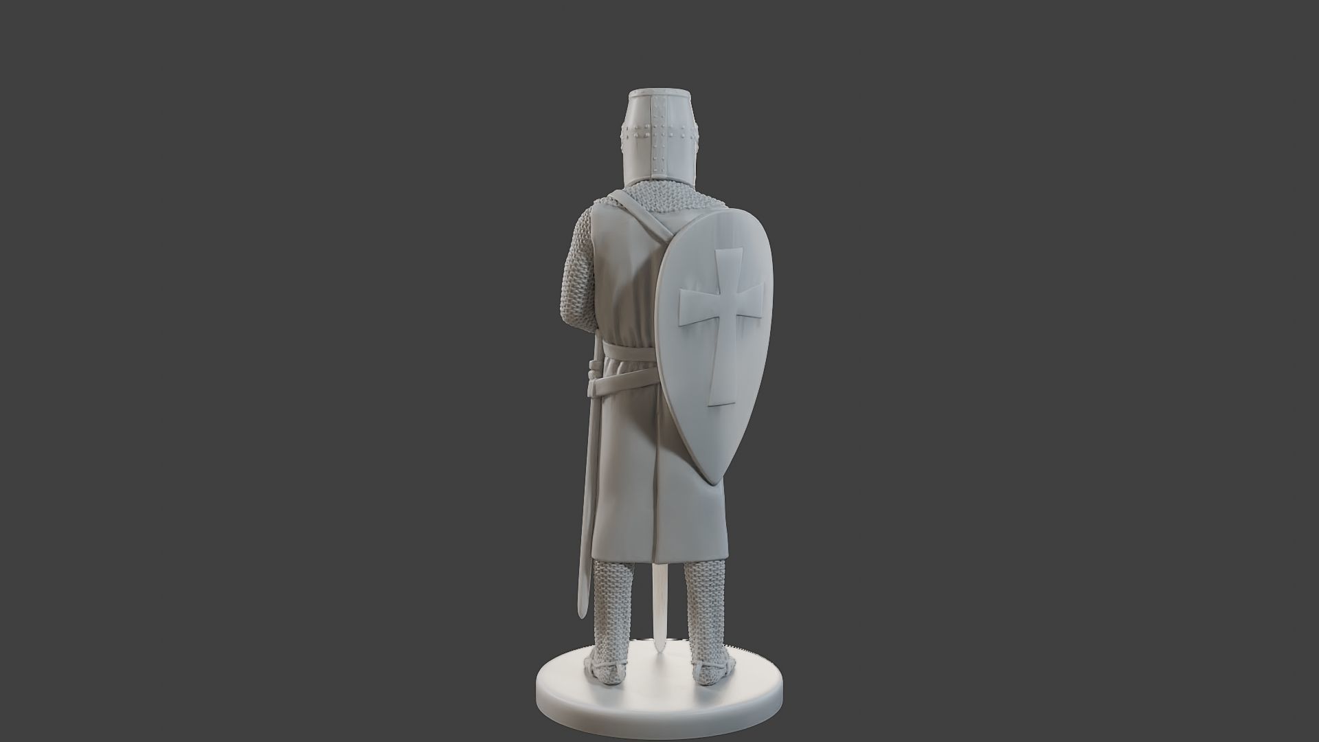Knight Templar Stand T1 3D print model_6