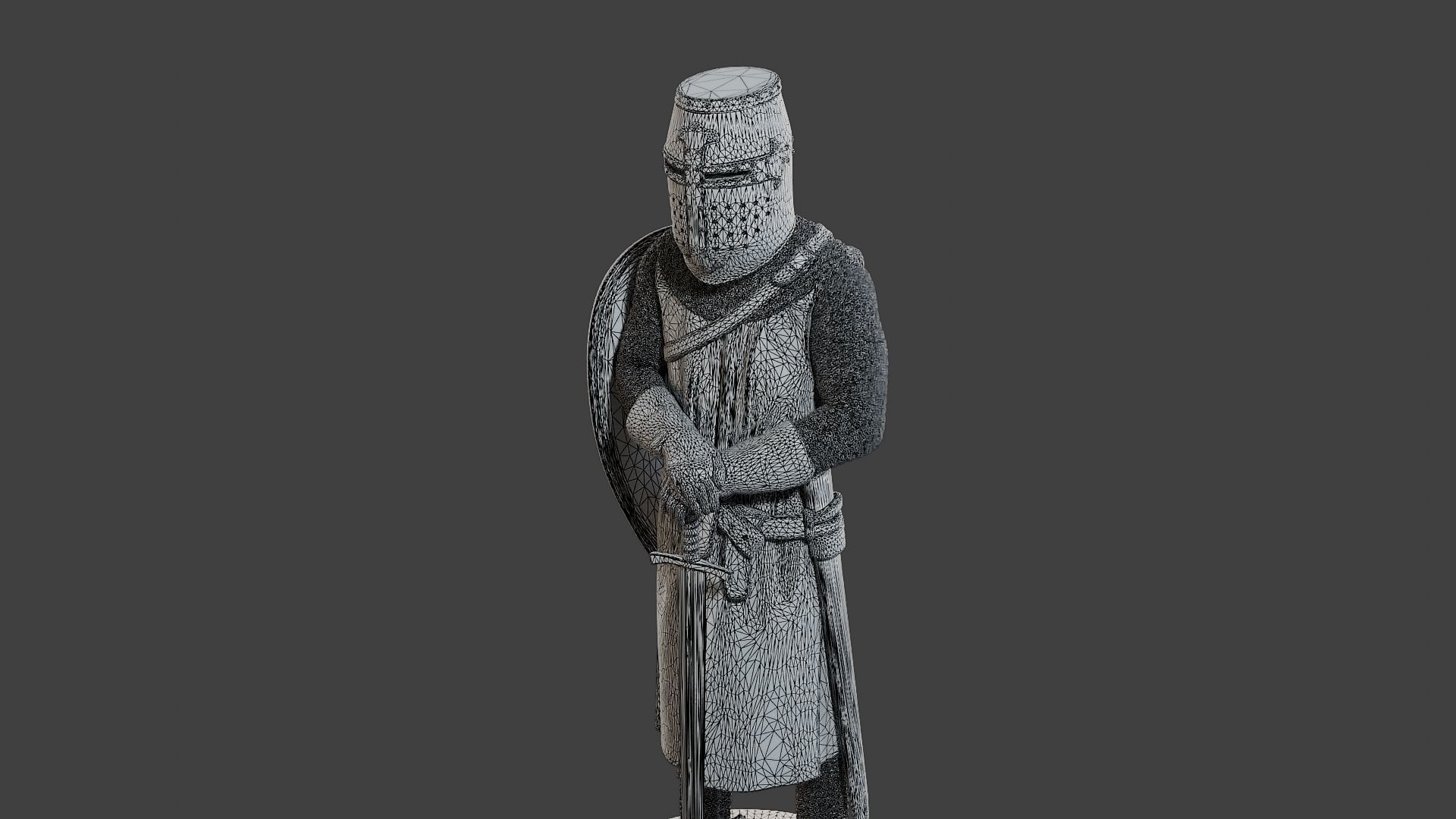 Knight Templar Stand T1 3D print model_12
