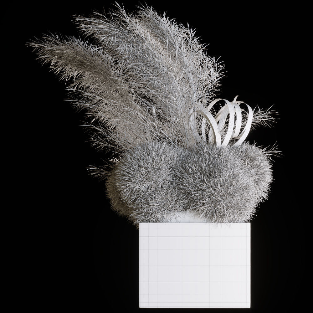 Bouquet with Dianthus green trick 3D model_1