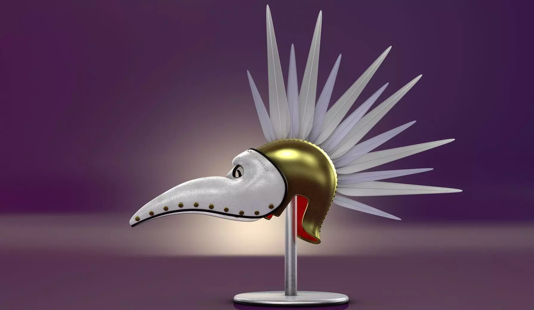 Venetian Beak Mask 3D model_0