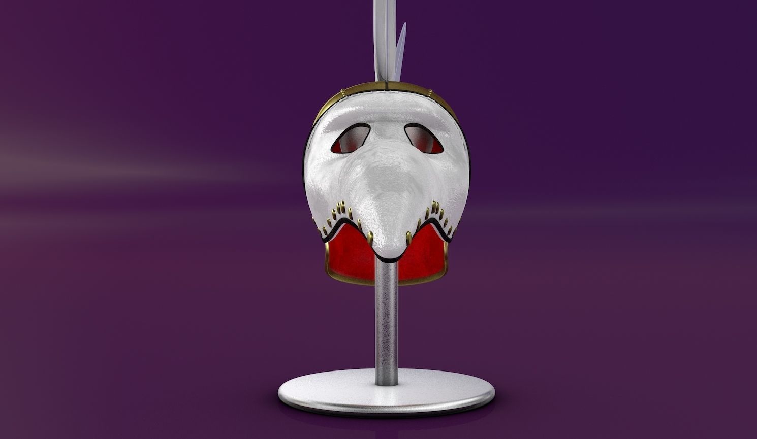 Venetian Beak Mask 3D model_2