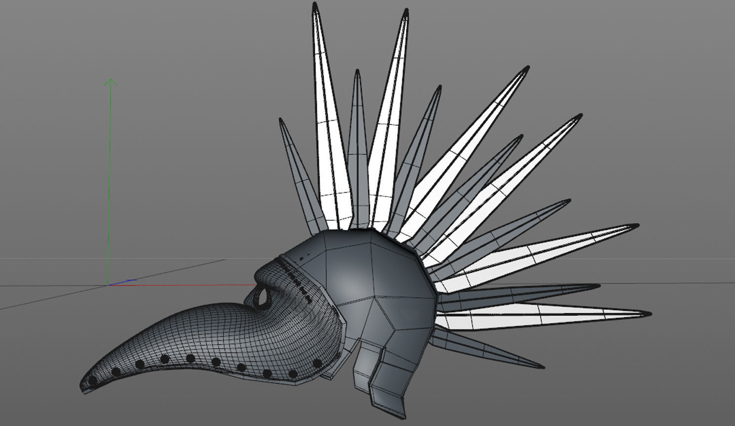 Venetian Beak Mask 3D model_8