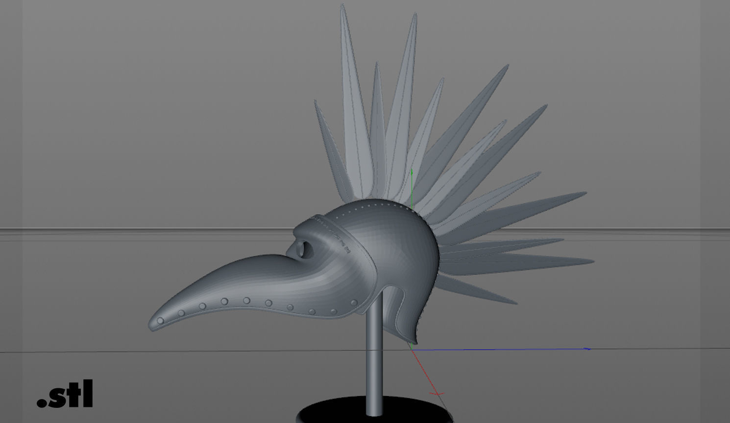 Venetian Beak Mask 3D model_10