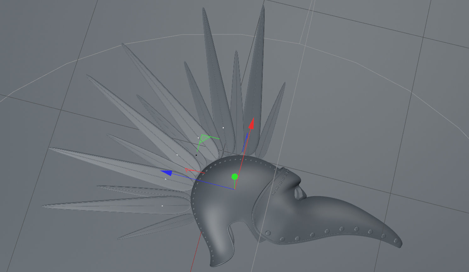 Venetian Beak Mask 3D model_6