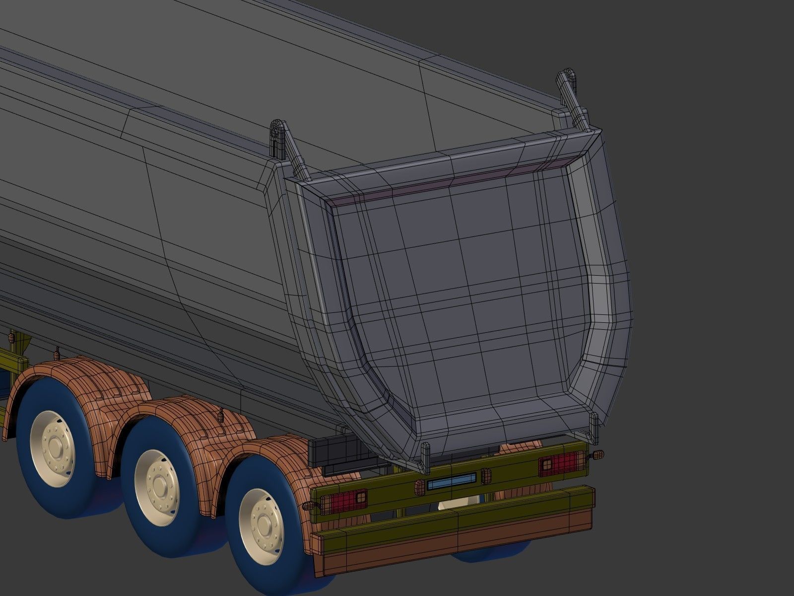 Generic Tipping Trailer - Transfer Dump - Heavy Truck 3D model_25