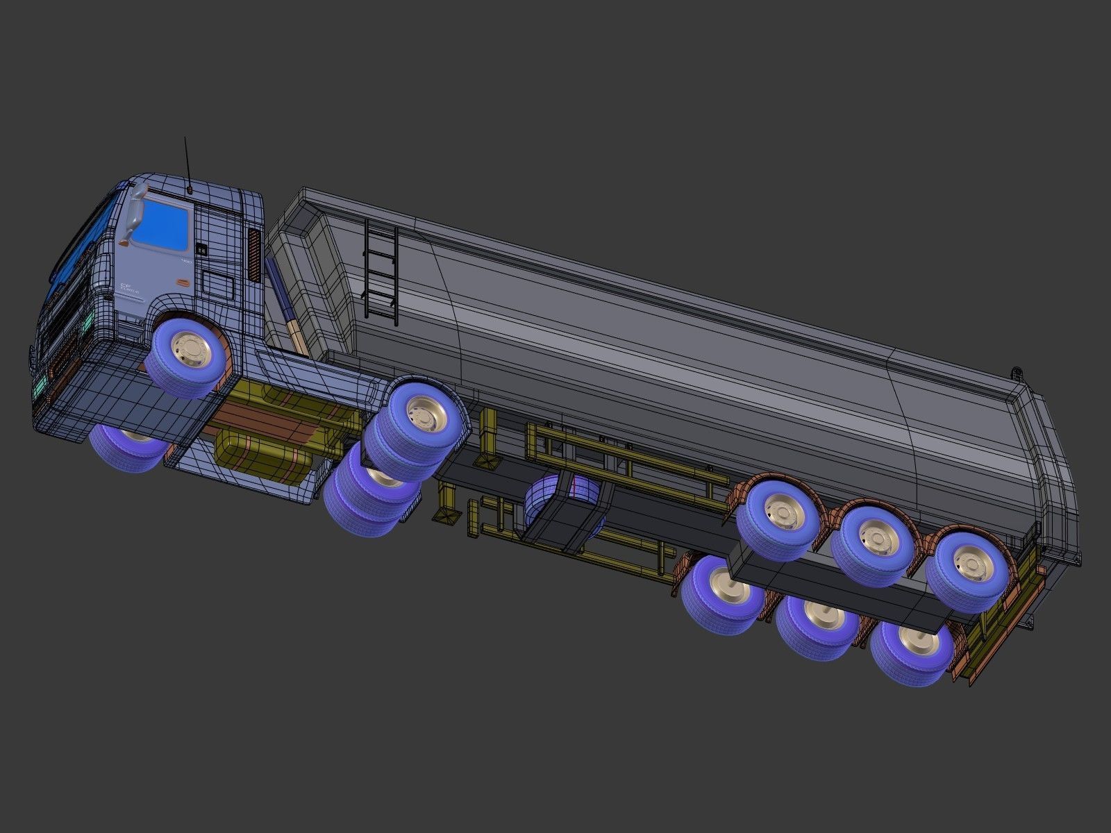 Generic Tipping Trailer - Transfer Dump - Heavy Truck 3D model_37