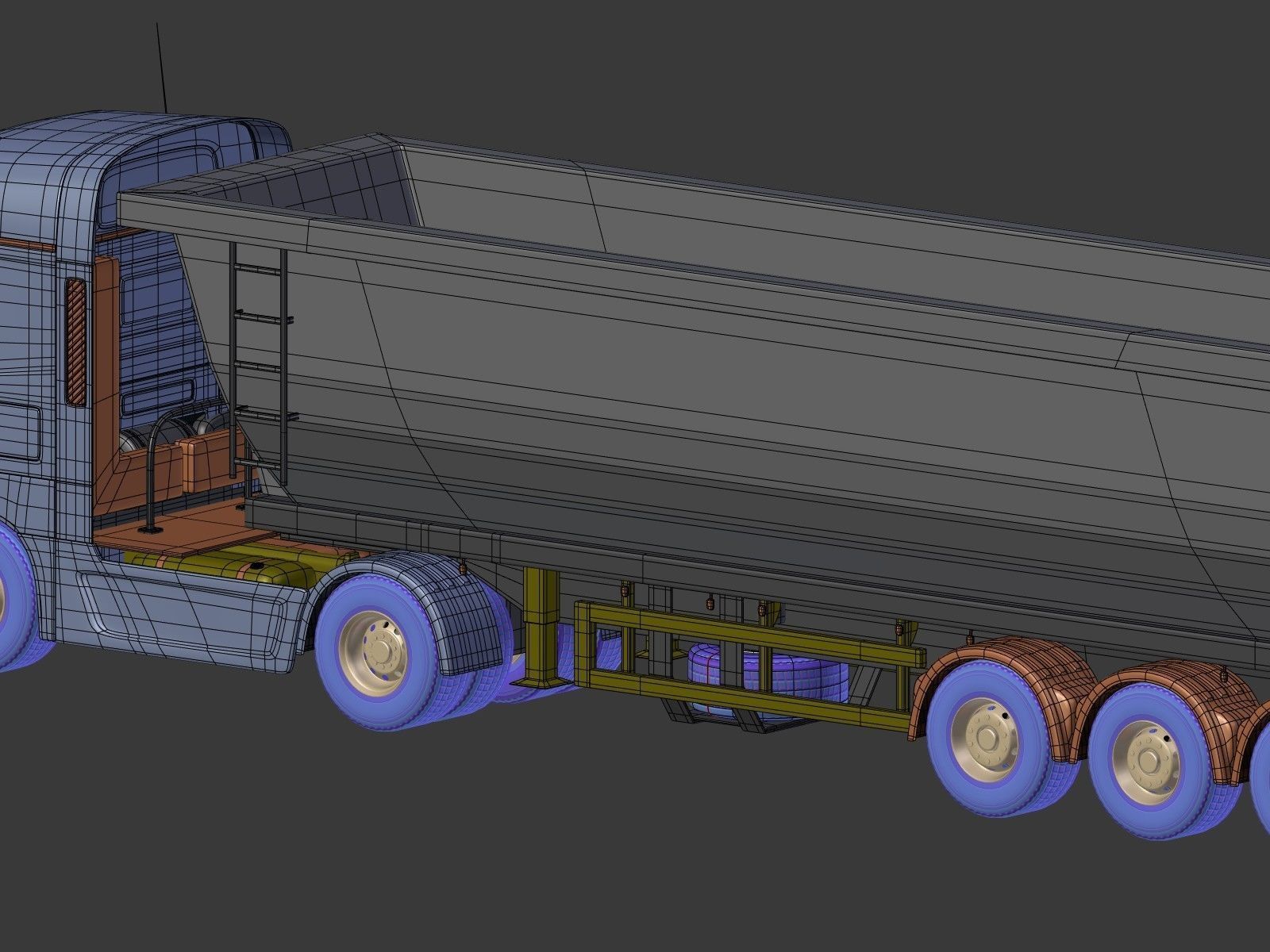 Generic Tipping Trailer - Transfer Dump - Heavy Truck 3D model_23