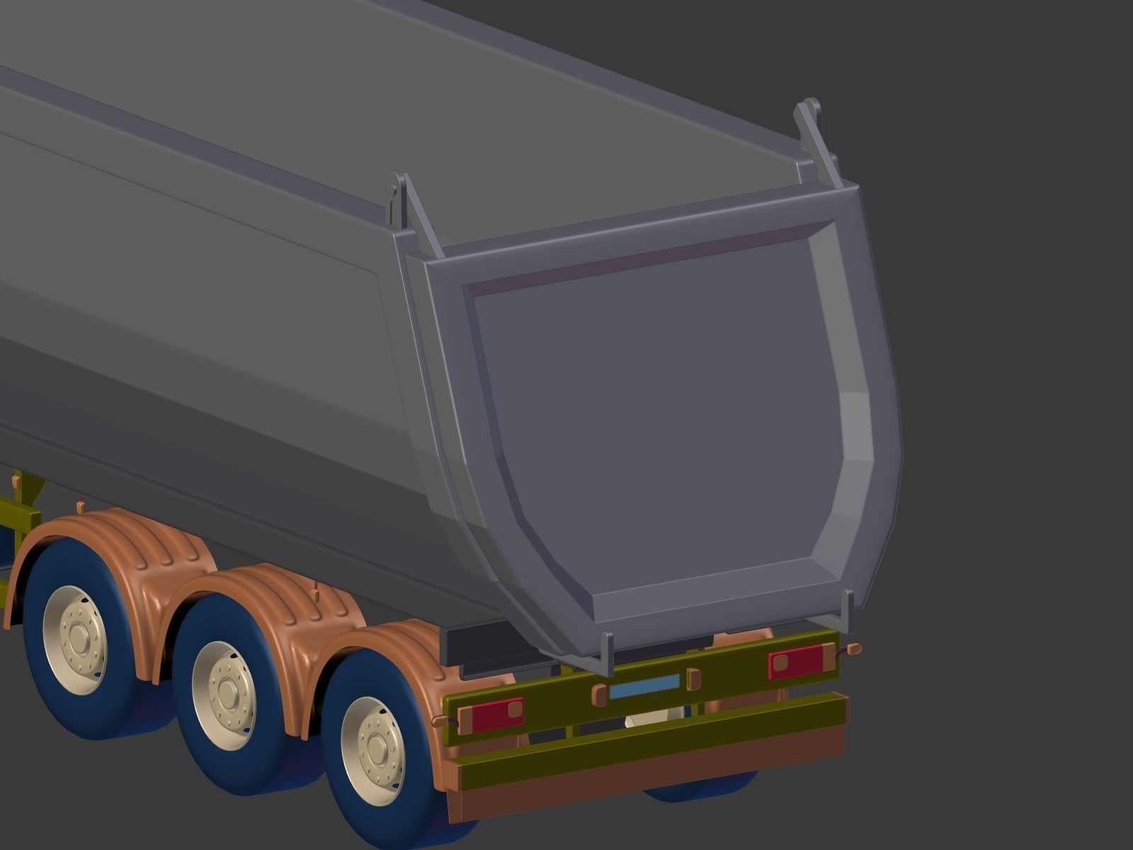 Generic Tipping Trailer - Transfer Dump - Heavy Truck 3D model_22