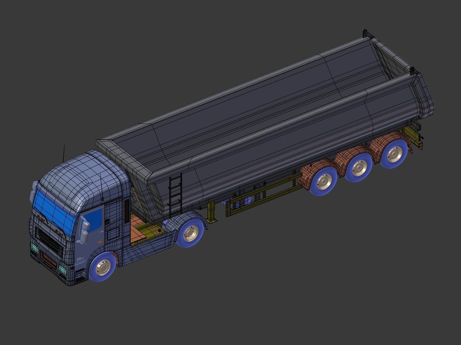 Generic Tipping Trailer - Transfer Dump - Heavy Truck 3D model_24