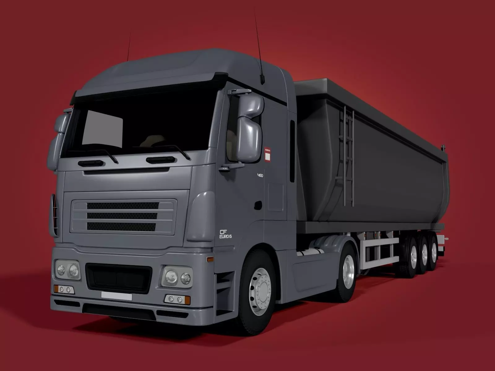 Generic Tipping Trailer - Transfer Dump - Heavy Truck 3D model_0