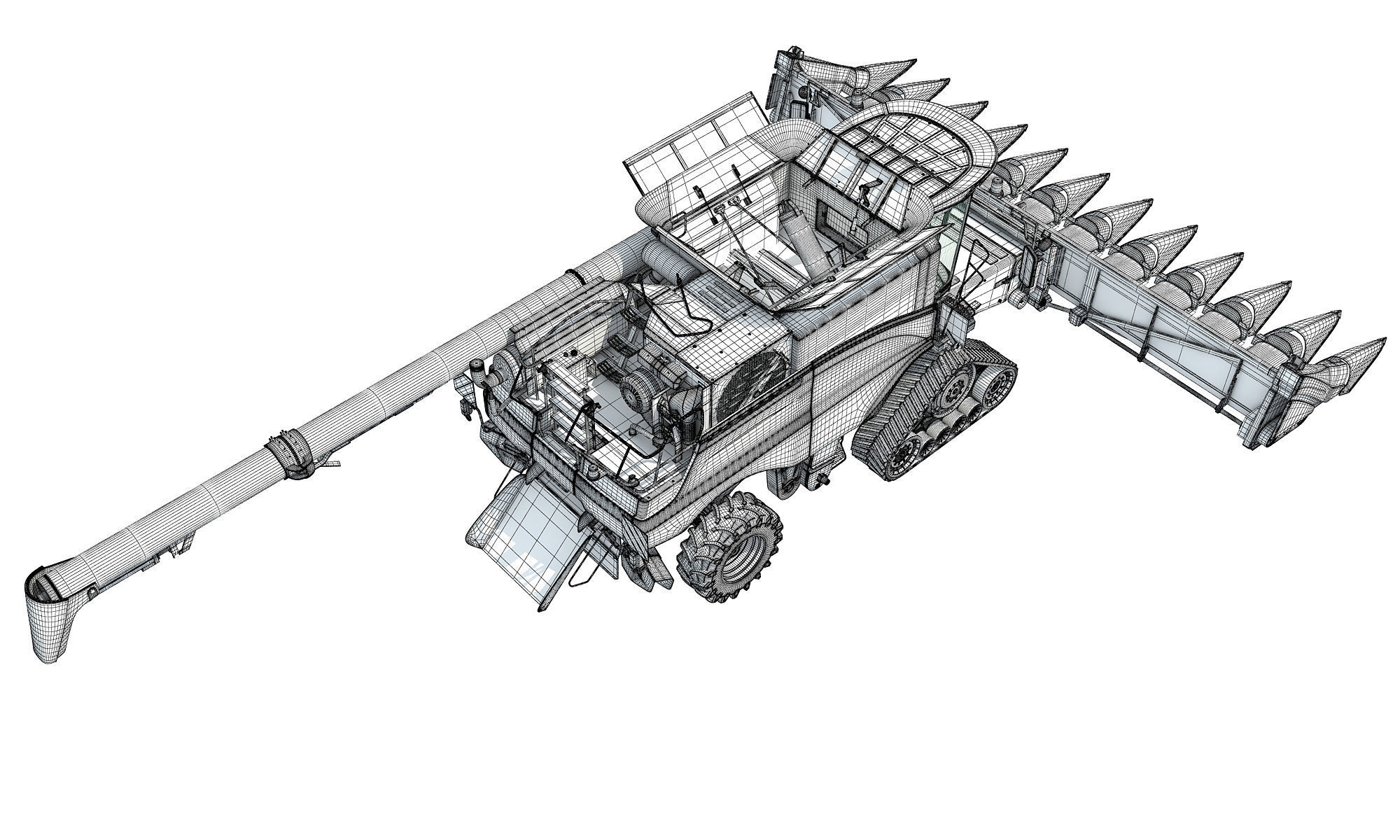 Combine Harvester 2020 3D model_18