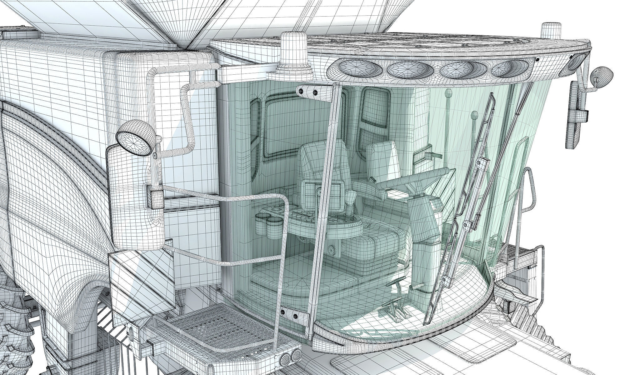Combine Harvester 2020 3D model_20