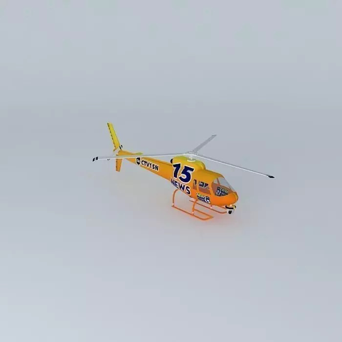 TV Helicopter Free 3D model_0