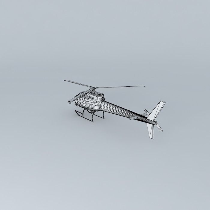 TV Helicopter Free 3D model_4