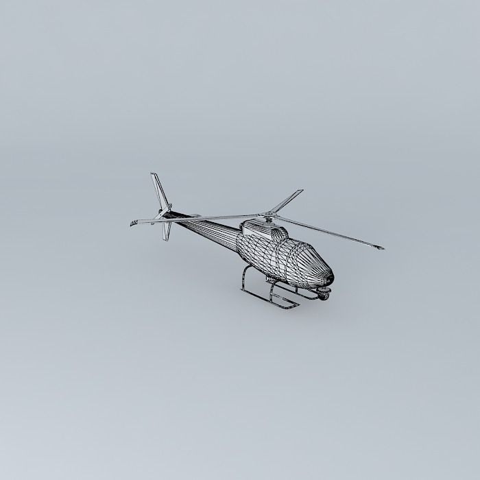 TV Helicopter Free 3D model_3