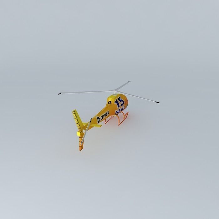 TV Helicopter Free 3D model_1