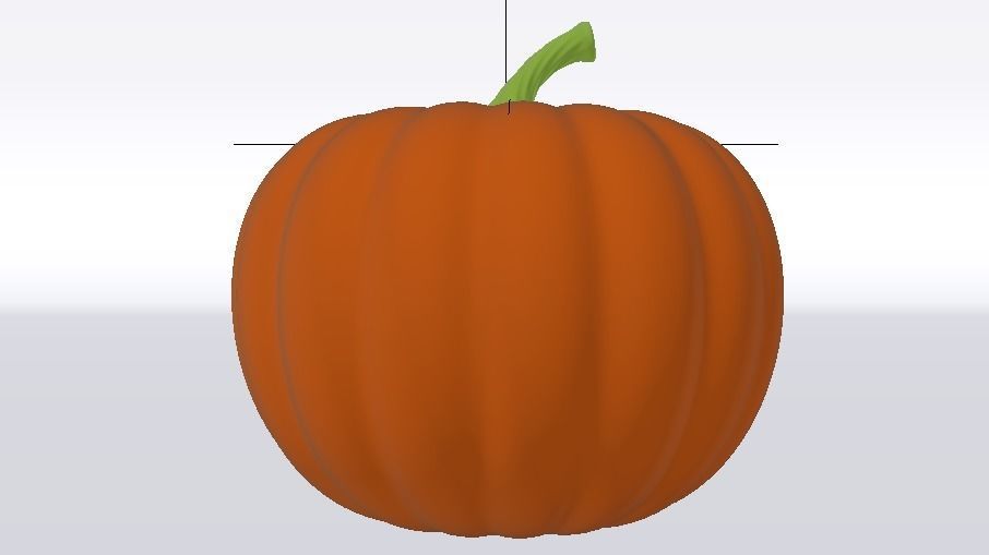 Pumpkin  Low-poly 3D model_2