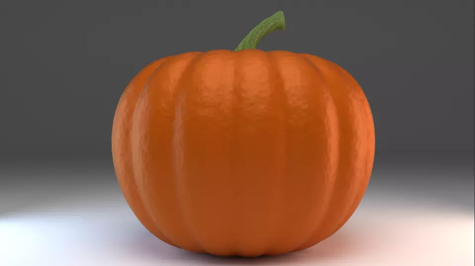 Pumpkin  Low-poly 3D model_0