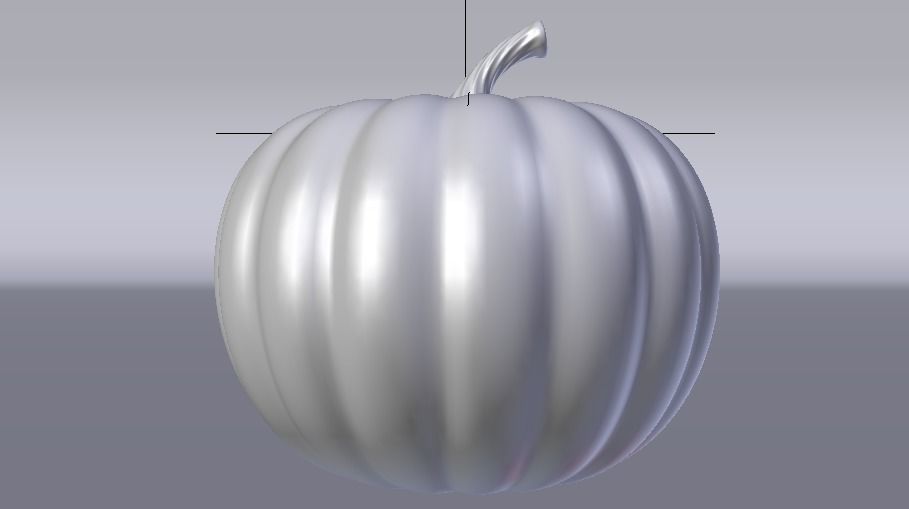 Pumpkin  Low-poly 3D model_3