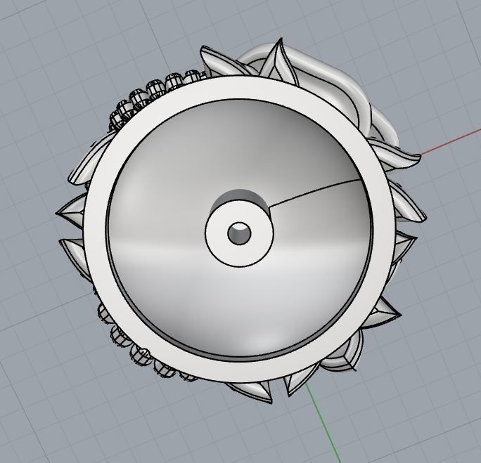 flowers bouquet earrings 3D print model_10