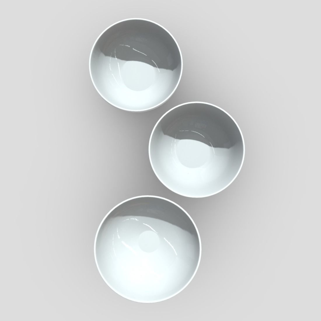 Bowl Set two bowls Low-poly 3D model_6
