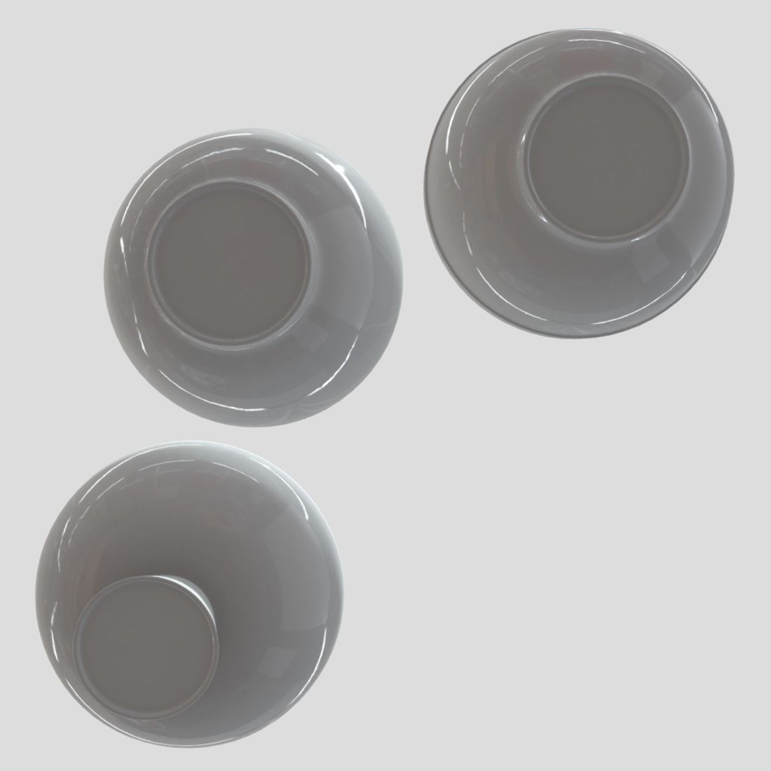 Bowl Set two bowls Low-poly 3D model_12