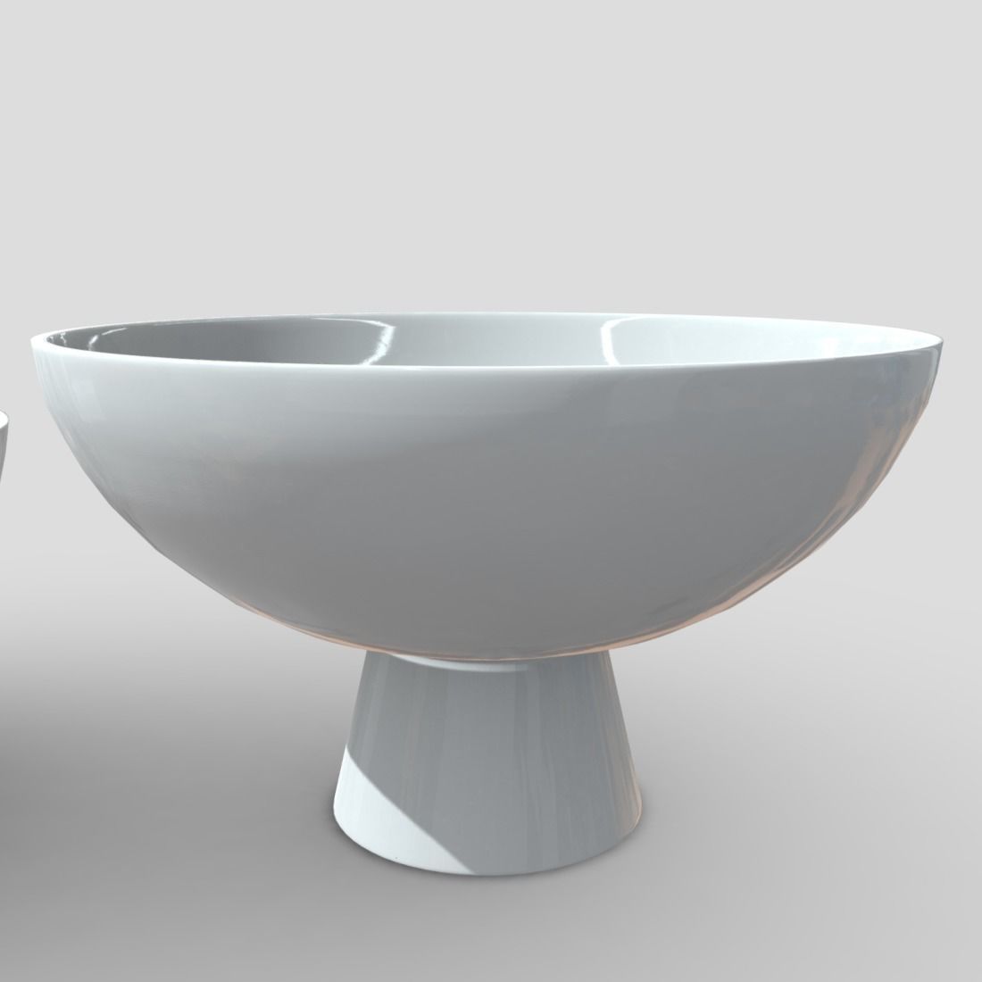 Bowl Set two bowls Low-poly 3D model_16