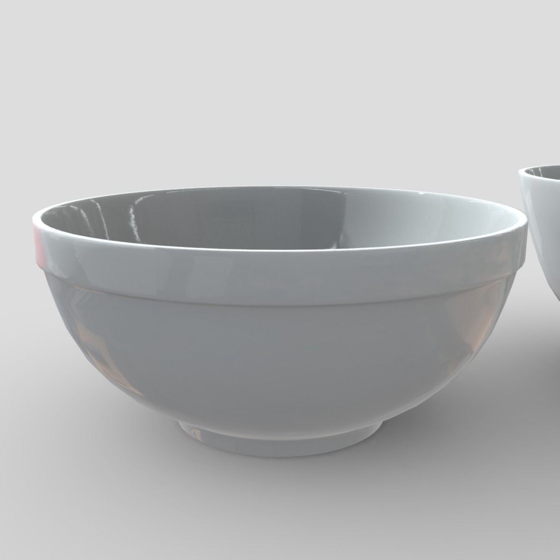 Bowl Set two bowls Low-poly 3D model_14