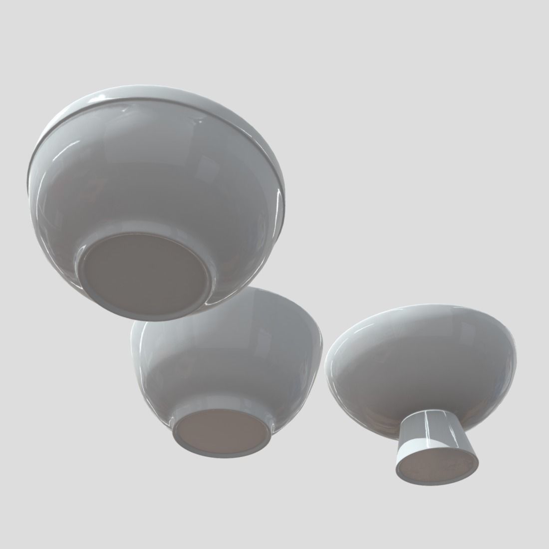 Bowl Set two bowls Low-poly 3D model_13