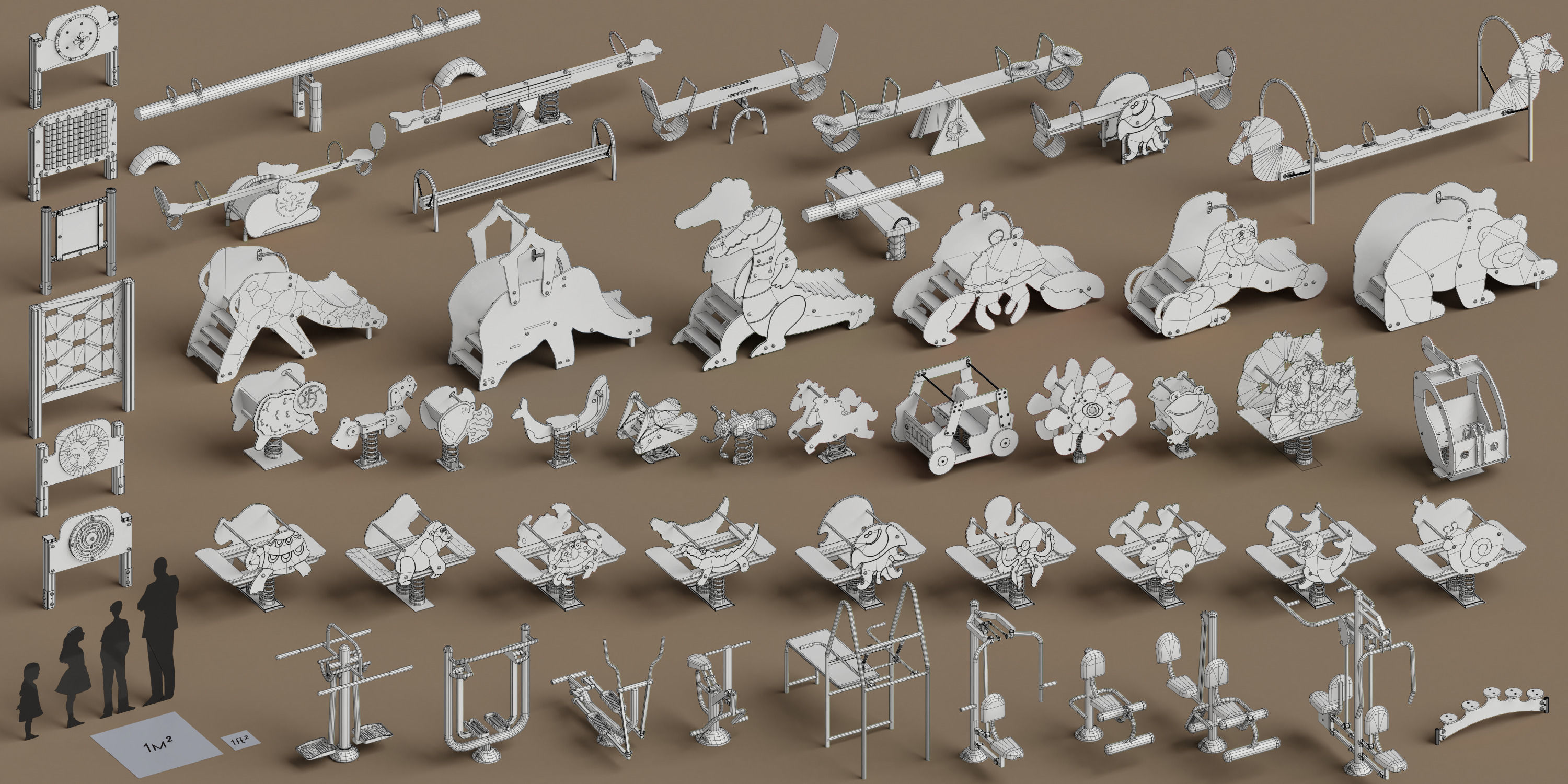 AD Playgrounds Low-poly 3D model_3