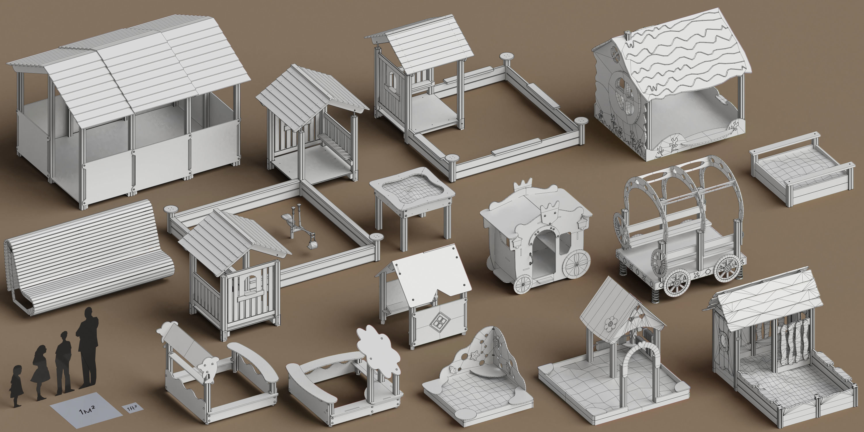 AD Playgrounds Low-poly 3D model_5