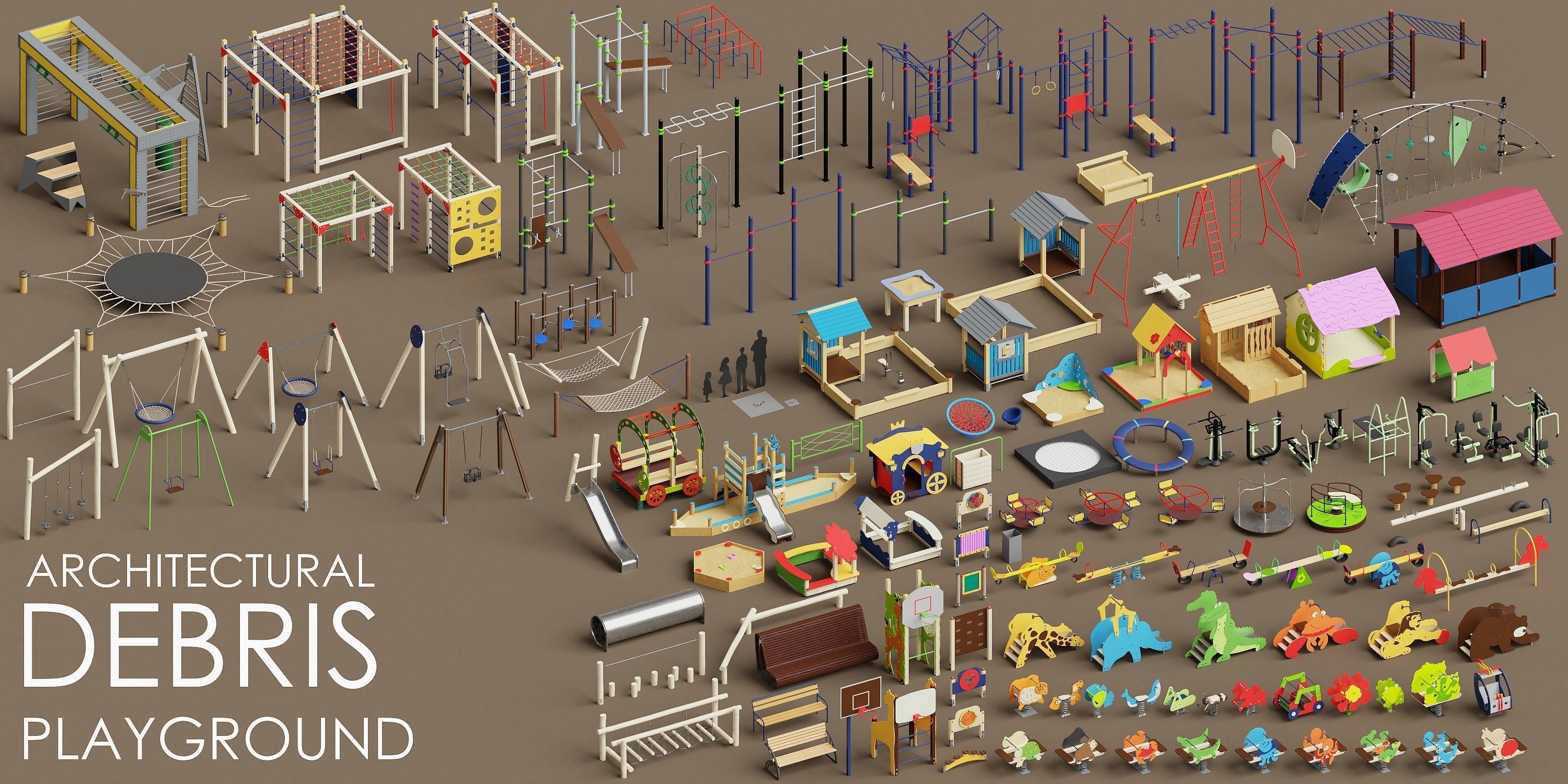 AD Playgrounds Low-poly 3D model_1