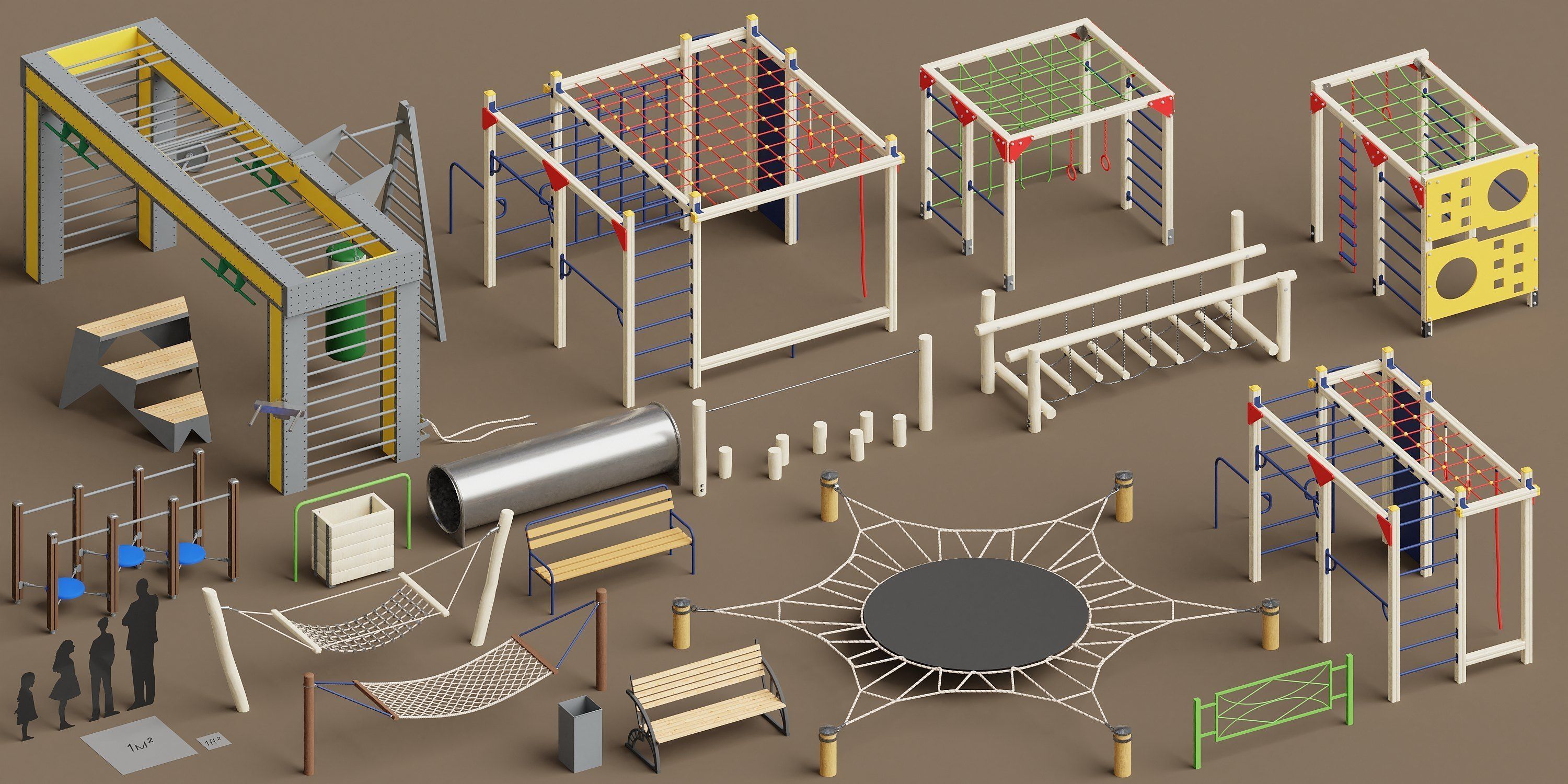 AD Playgrounds Low-poly 3D model_8