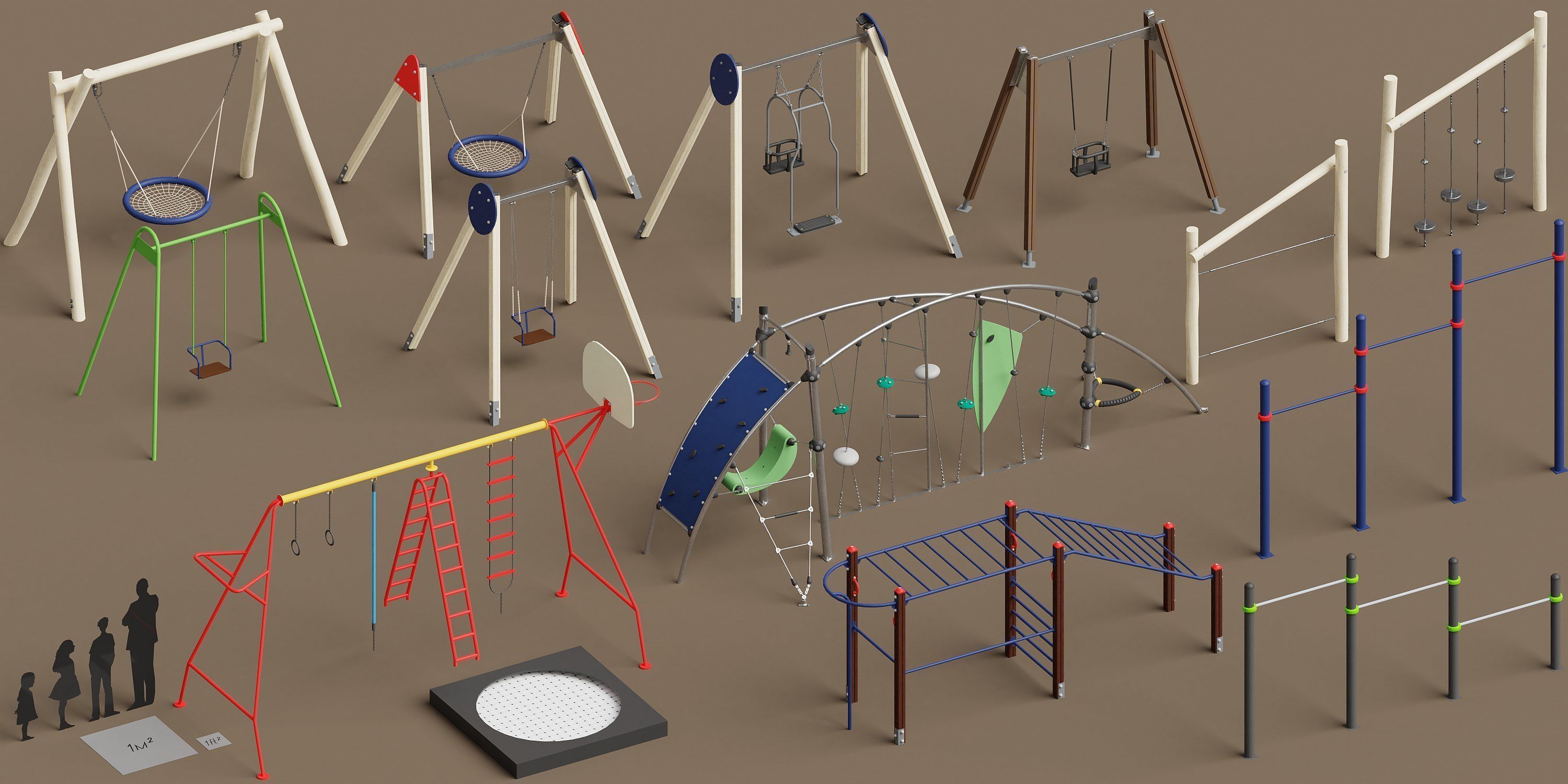 AD Playgrounds Low-poly 3D model_6