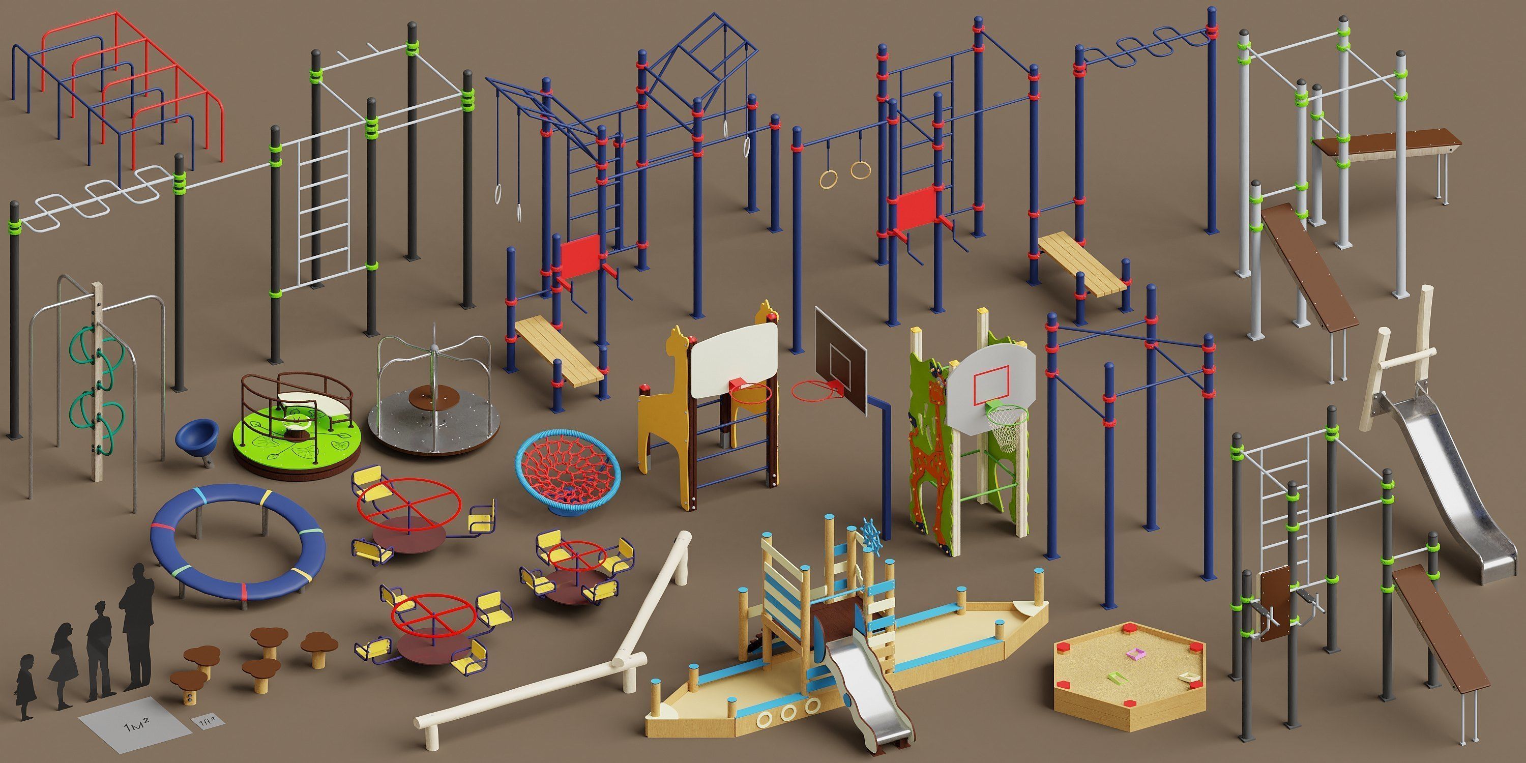 AD Playgrounds Low-poly 3D model_10