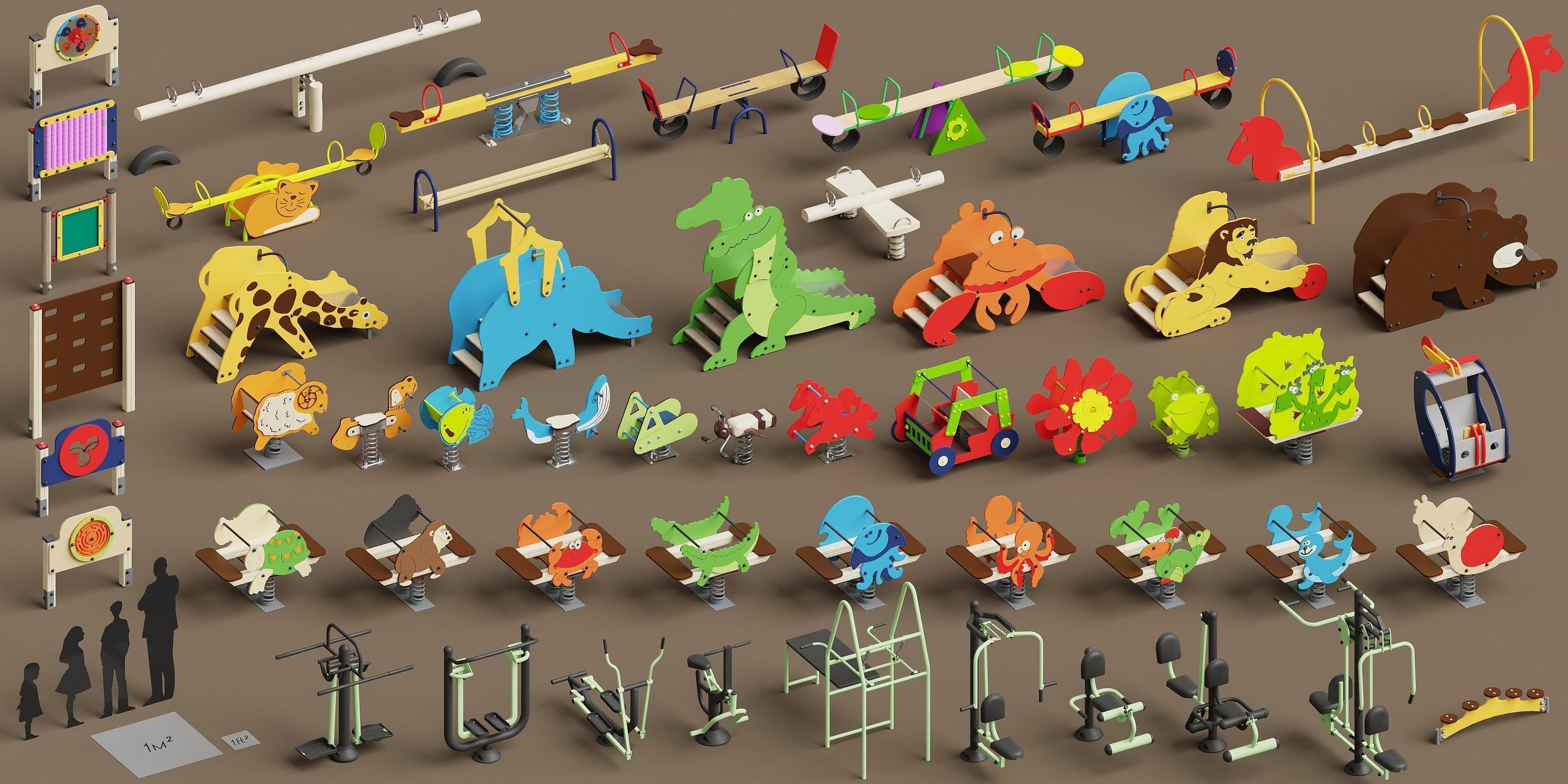 AD Playgrounds Low-poly 3D model_2