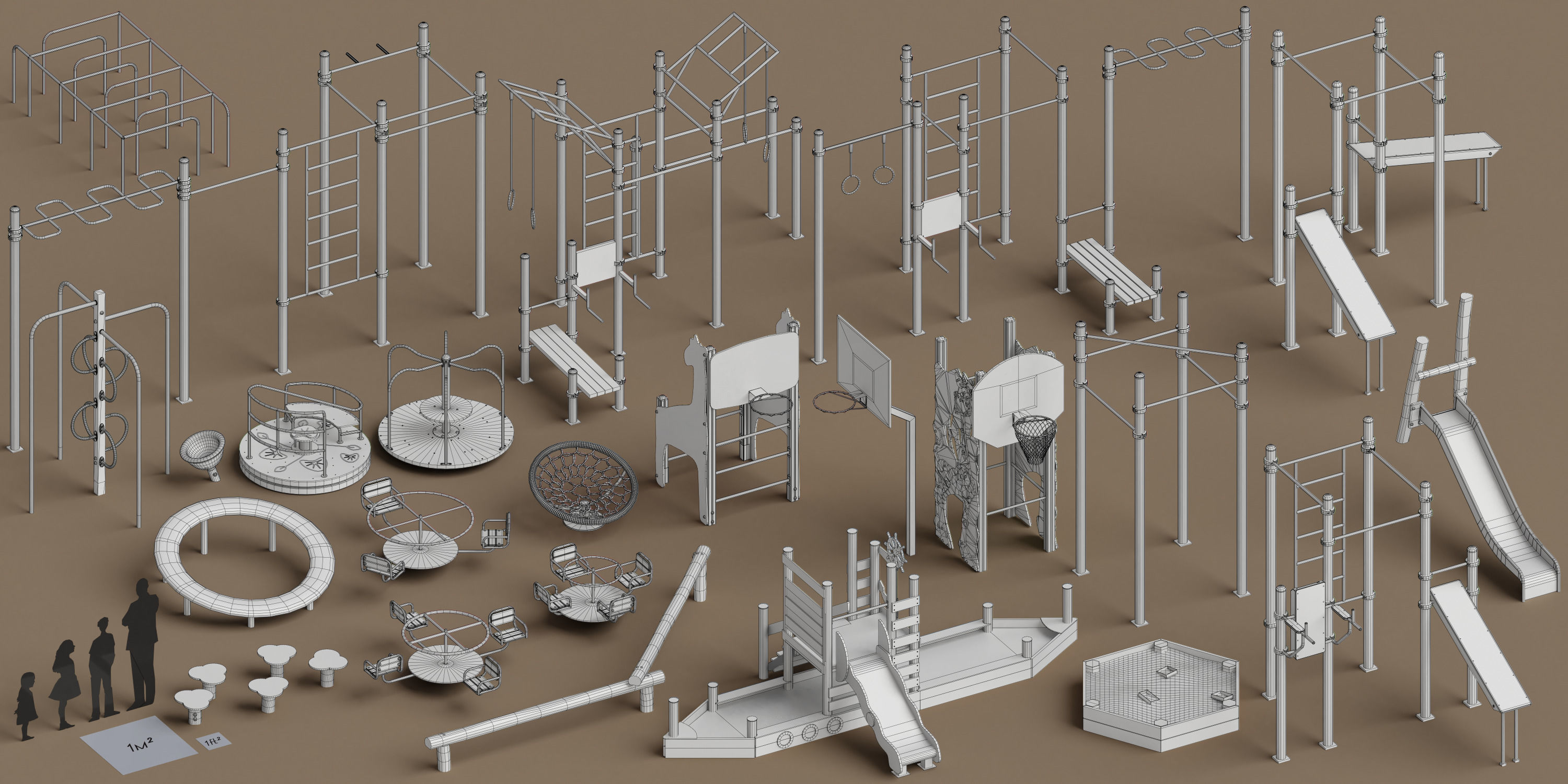 AD Playgrounds Low-poly 3D model_11